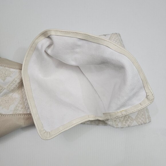 Free People Bren Knee High Boot Womens EU 39 Cream Embroidered Slouchy Boho NEW - Picture 12 of 15